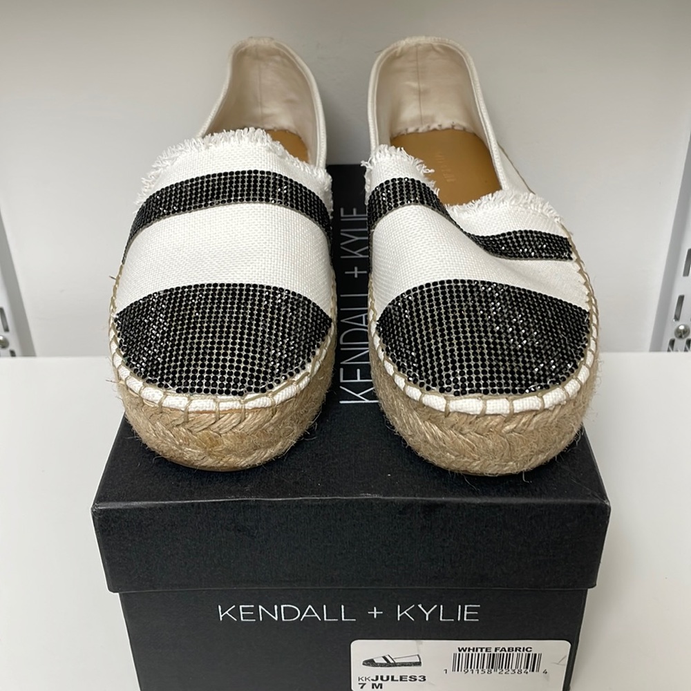 Kendall + Kylie white espadrilles